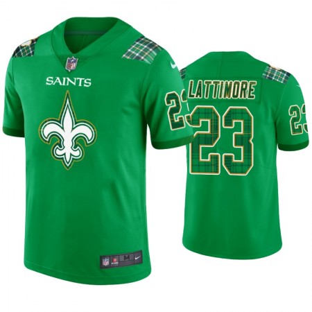 Tröjor New Orleans Saints Marshon Lattimore 23 Kelly gröna St. Patricks Day - Män Tröjor New Orleans Saints Marshon Lattimore 23 Kelly gröna St. Patricks Day - Män